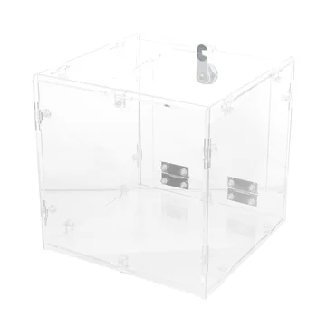 

1Pc Transparent Ballot Box Suggestion Box Practical Voting Fund-Raising Acrylic Donation Box Holder