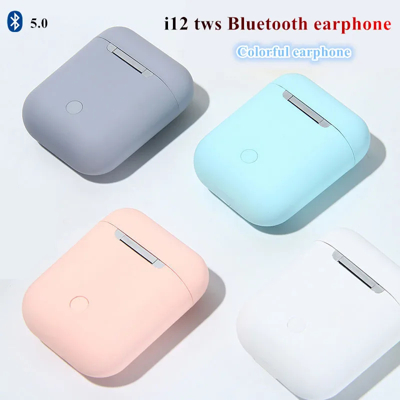 

i12 Tws Headphone Wireless Bluetooth 5.0 Earphone Mini Earbuds With Mic Charging Box Sport Headset Headphones for smartphones
