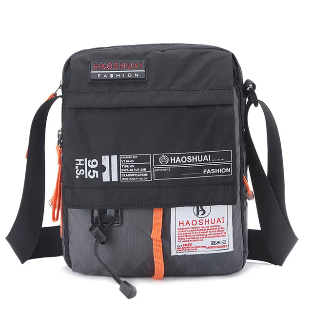 Men Nylon Messenger Bag Shoulder Crossbody Bags Multifunction Fashion Casual Hiking Bicycle Travel Satchel School Handbag XA80ZC gray