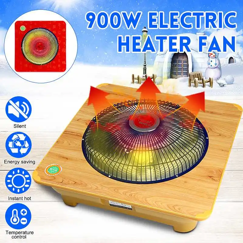 

Infrared 220V 900W Portable Electric Warm Fan 48x48cm Desktop for Winter Household Bathroom Electric s