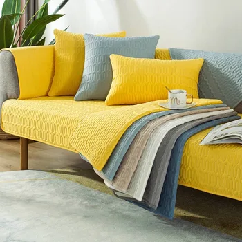 

Simple Fabric Cotton Sofa Cushion Seat Cushion Backrest Sofa Towel Non-slip Four Seasons Modern Cotton Cover
