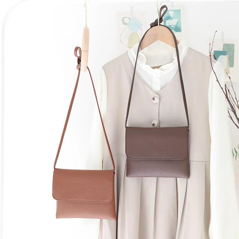 

MODITIN женские коричневые сумки через плечо Новое поступление сумка на плечо простой дизайн клапан сумка мягкая кожа однотонная сумка для девочек