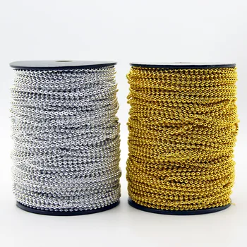 

5yard 3mm Round Imitation Pearl beads Cotton Line Chain For Wedding Party Decoration DIY Jewelry Finding Bride Bouquet Accessory