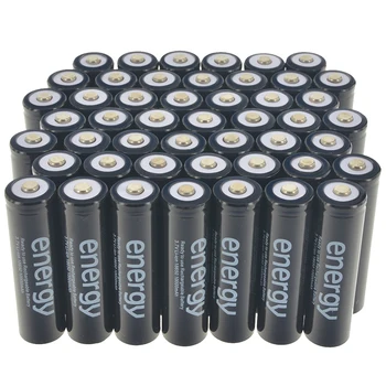 

18650 3.7V 10000mAh Rechargeable Battery Black 48 pcs Li-ion