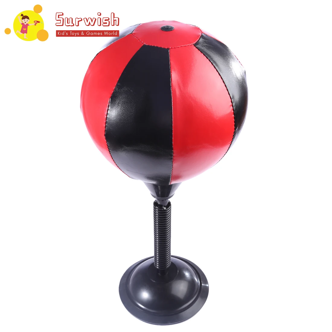 

39cm Children Boxing Ball Sporting tool Spring Desktop Punching Ball - Red + Black