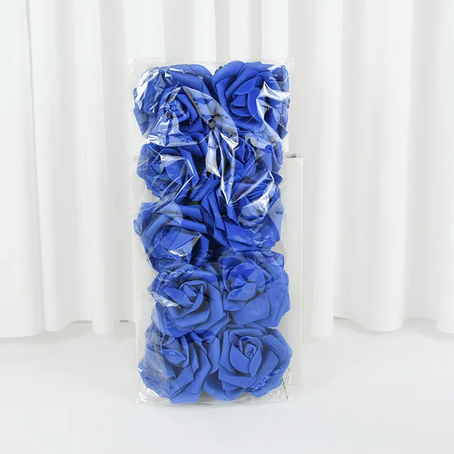8cm Large Rose Artificial Flower for Wedding Party Home Office Decor Fake Rose Flower 16cm Stem Wed Valentine's Day Decorations S10