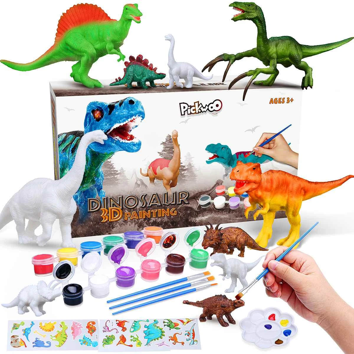 Pickwoo D02 3D dinosaurio pintura ciencia Set de cuadros con 12 Color  seguro no tóxico de Pascua regalos de artesanía juguete para niños varones  chicos chica|Juguetes para dibujar| - AliExpress