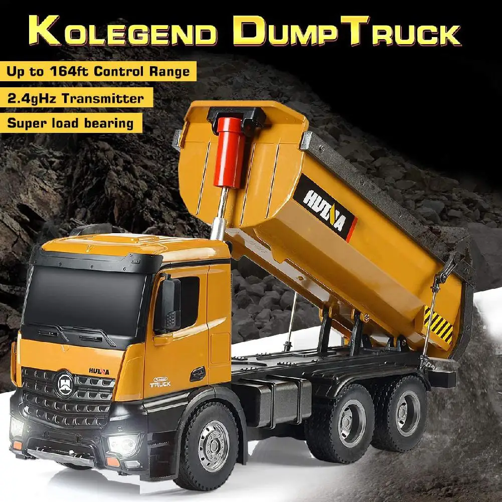 US $166.62 Rctown 114 Scale Rc Excavator Full Functional Construction Vehicles Rechargeable Rc Truck With Metal Shovel Lights Sounds