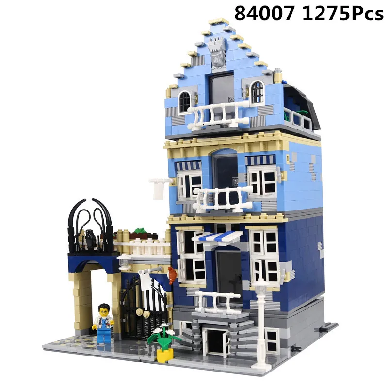 

KING 84007(15007) 1275Pcs European Factory City Street European Market Model Building Block Set Bricks Kits Compatible 10190 Toy