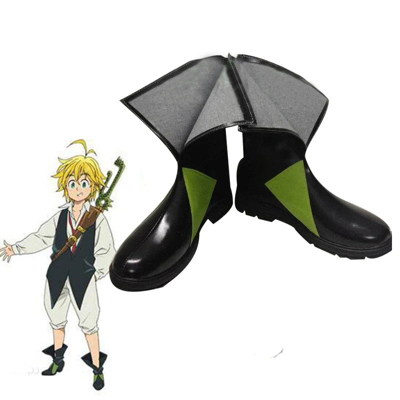ROLECOS-Japanese-Anime-The-Seven-Deadly-Sins-Cosplay-Shoes-Meliodas-Cosplay-Shoes-Men-Cosplay-Costume-Black