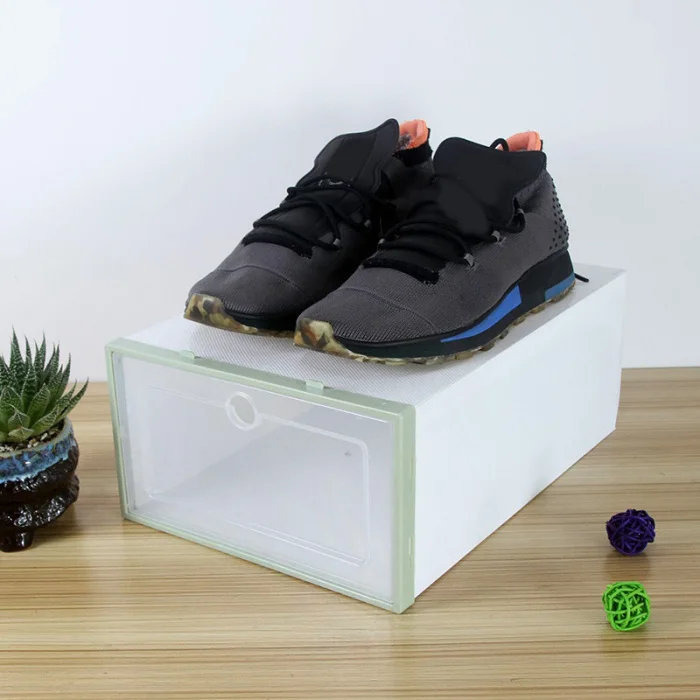 6 шт прозрачный ящик для обуви Флип Дизайн Пластиковый Организатор хранения данных Пылезащитный для дома