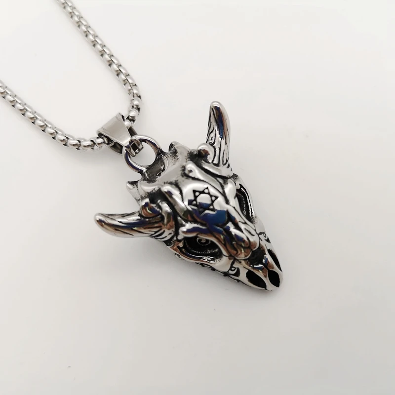 AW винтажная Звезда Давида подвеска в виде монстра ожерелье из нержавеющей стали