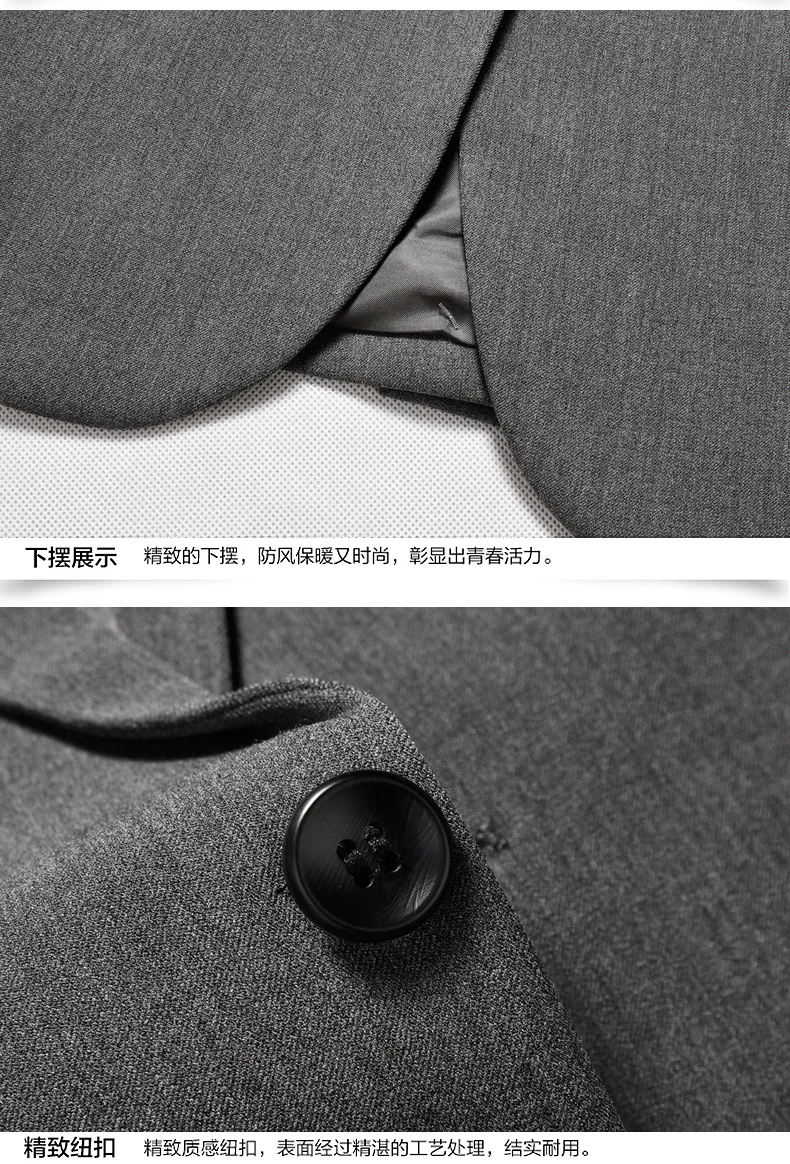 Пальто+ жилет+ брюки) мужской модный однотонный Свадебный костюм из трех предметов мужской деловой повседневный костюм/мужской костюм
