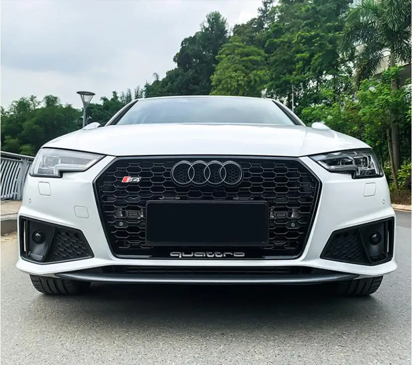 Новинка A4 ABS краска для автомобиля переднего бампера противотуманная фара Накладка подходит для Audi B9 A4 S4 Sline