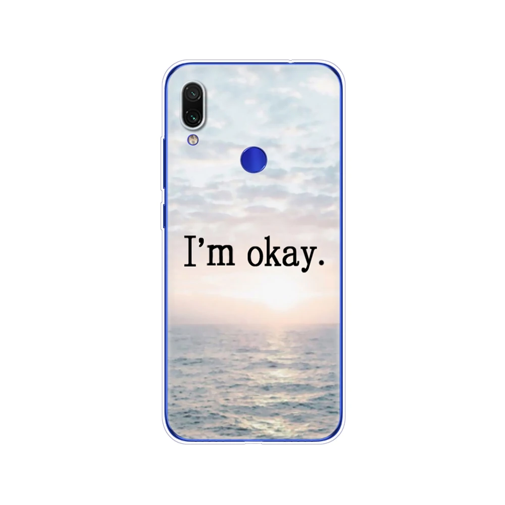 For xiaomi Redmi Note 7 Case Silicone Painting Soft TPU For xiaomi Redmi Note 7 Case 6.3 inch Fundas Coque Redmi NOTE 7 PRO Case cases for xiaomi blue Cases For Xiaomi