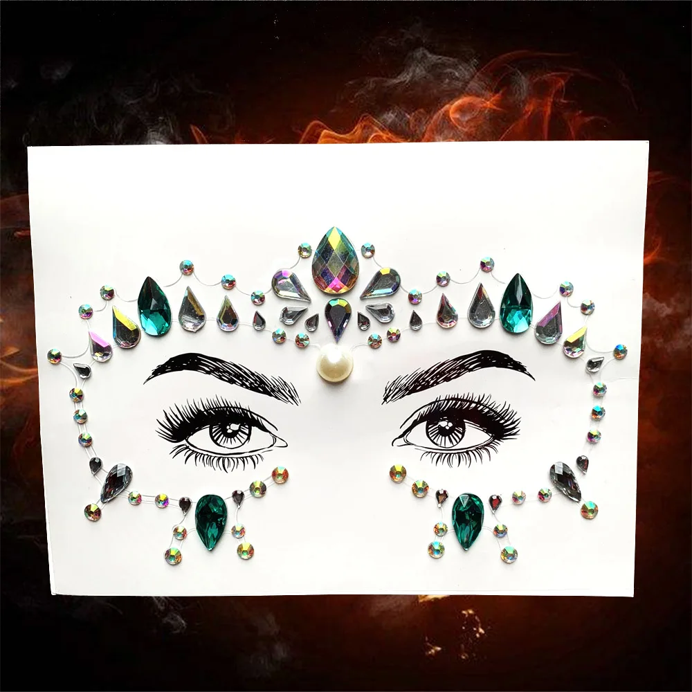 DIY Алмазная вспышка-наклейка для глаз, блестящий декор для лица, вечерние украшения для лба, бровей, глаз, косметика, простые в использовании инструменты для макияжа