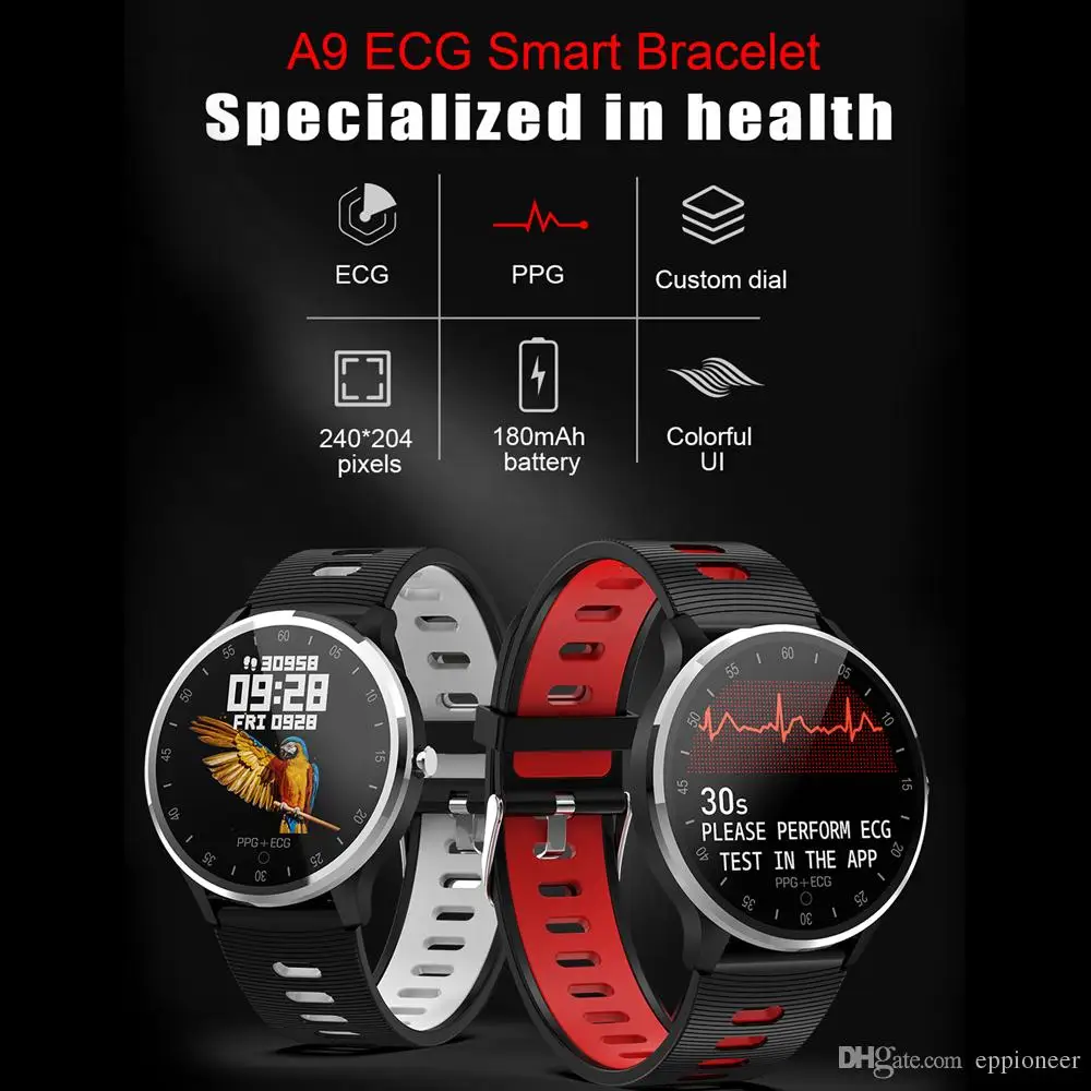 A9 Smart Watch Bracelets Fitness Tracker Heart Rate Heart Rate Monitor Band Wristband Smartwatch for iphone Android Smartphone