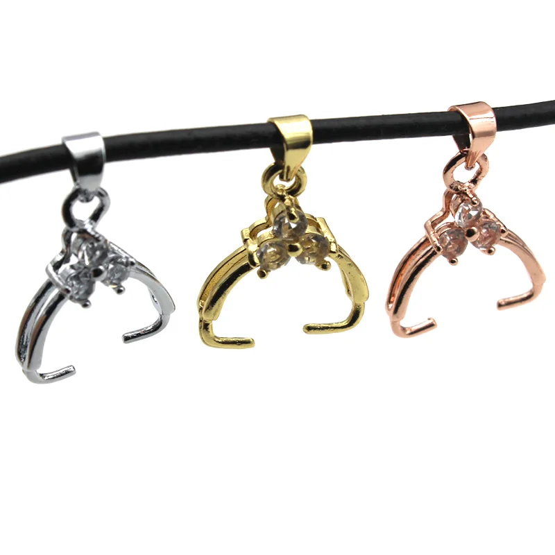 5 шт./лот серебристые медные зажимы для кулонов застежки ожерелья застежки-крючки