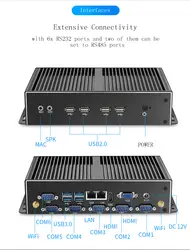 Безвентиляторный мини-ПК настольный компьютер Broadwell NUC Intel Core i3 5005U MiniPC i5 5250U Win7/8/10 Мини ПК Barebone i5 4200u ПК Intel