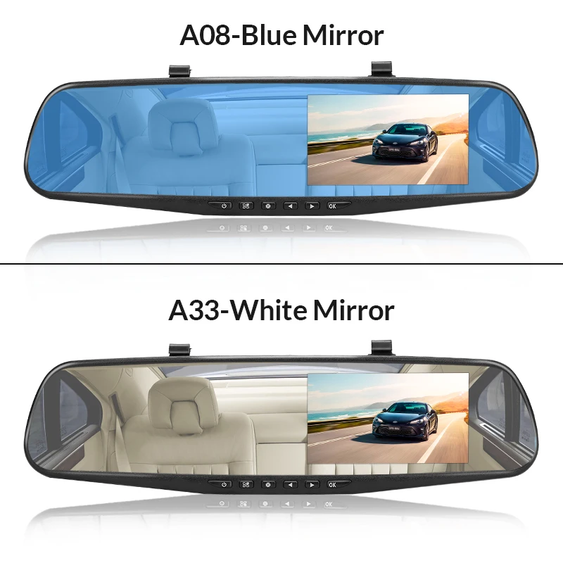 E-ACE, 4,3 дюймов, Автомобильный видеорегистратор, камера Full HD 1080 P, автоматическая камера, зеркало заднего вида с dvr и камерой, видеорегистратор, видеорегистратор для автомобиля