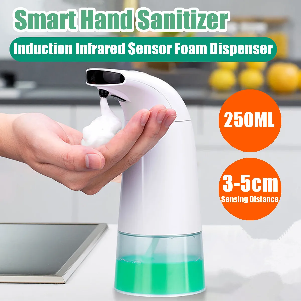 

250ml Automatic Waterproof Foam Liquid automatic soap dispenser wall Infrared Sensor Touchless Hand Washer soap dispenser pump