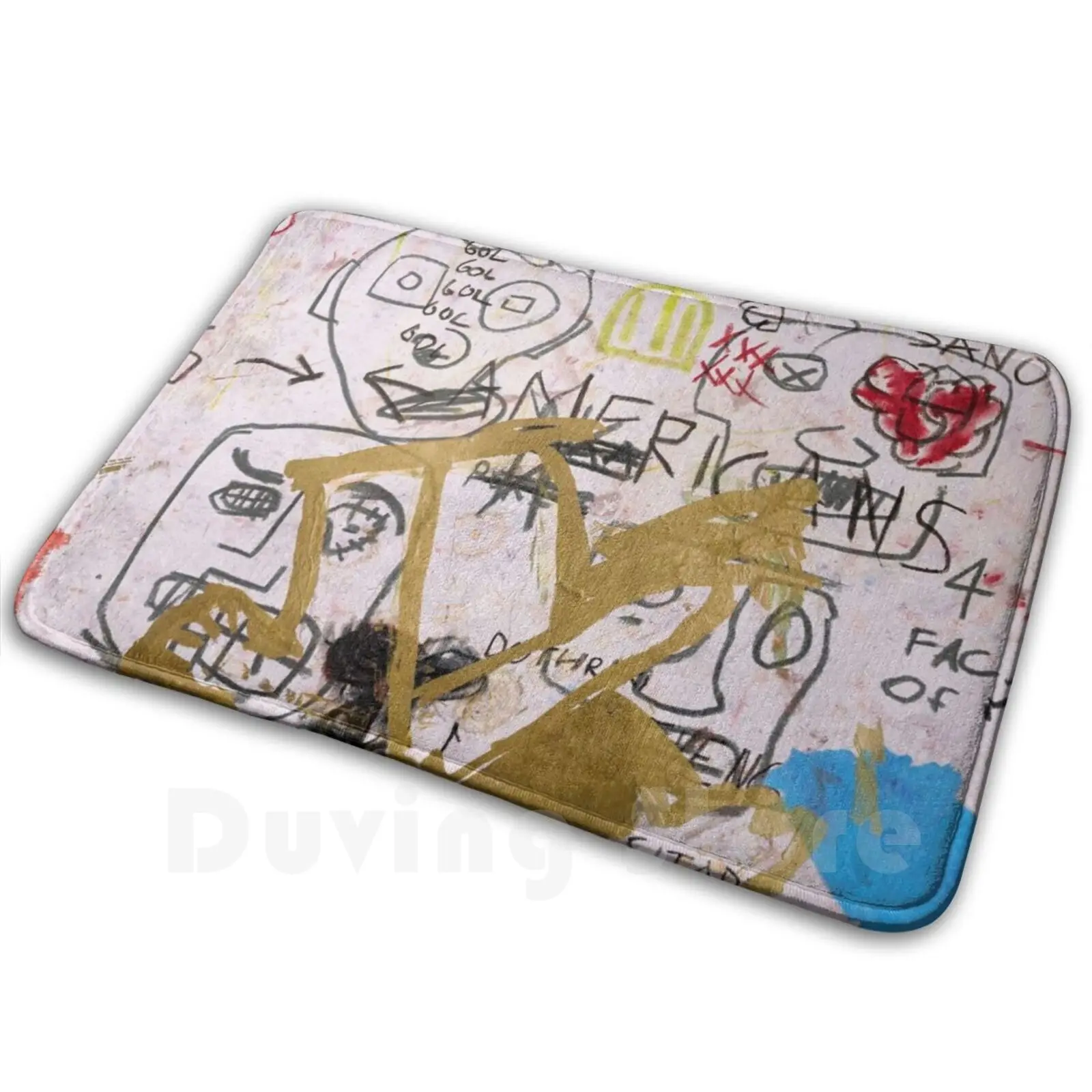 My Neighborhood Mat Tappeto Tappeto Tappetino Antiscivolo S Camera Da Letto Espressionismo Neo Espressionismo Basquiat Jean Michael Basquiat