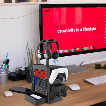 

Universal Storage Rack Holder Supplies Portable Entertainment Earphone for Switch Discs Gamepads Headphone Support Stand