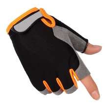 HotMen Gloves Half Finger Soft Fabric Breathable Anti Slip Weight Lifting Sports Gym Gloves Sports Gym Gloves Wrist Support