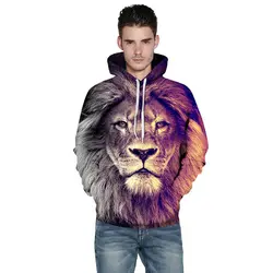 Lyprerazy толстовки с принтом льва хип-хоп пуловеры с капюшоном топы с капюшоном уличная одежда новые модные мужские/женские 3d толстовки