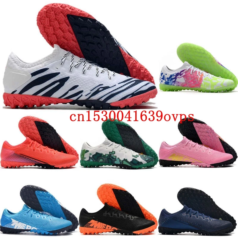 

2020 top quality mens soccer shoes SUperFlys TF soccer cleats turf football boots leather Tacos de futbol scarpe calcio hot