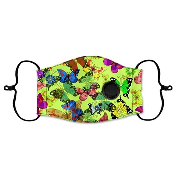 

2 Pcs Adult Mask Men And Women Printed Windproof Double-layer Washable Reusable Face Cover Mouth Masks Mascarillas