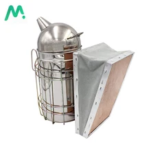 1PC Stainless Steel Beekeeping Smoker Round Head Drive Cowhide Drive Manual Bee Smoke Transmitter Kit Equipemnt Tools Sprayer