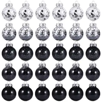 

30pcs 6CM Christmas Tree Pendant Hanging Christmas Ball Set Scene Layout Props