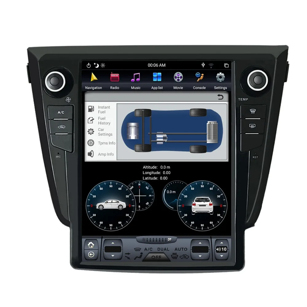 4G 64G PX6 Android 9,0 автомобильный Радио Tesla вертикальный экран для Nissan X-Trail- аудио плеер In-dash Carplay gps навигация
