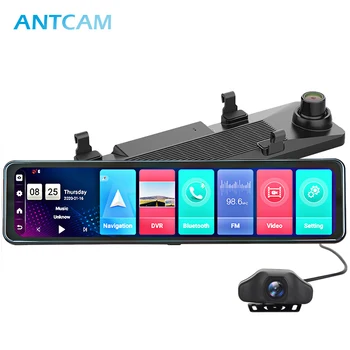 

ANTCAM 12" Car Mirror DVR GPS Android 8.1 Dash Cam 2G RAM 32G ROM 1080P Video Recorder Navigation Night Vision Motion Detection