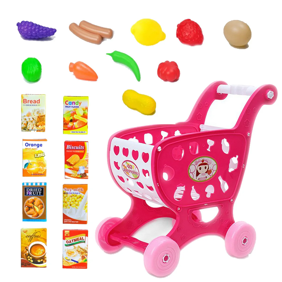 

Mini Small Shopping Cart Play House Toys Infants Kindergarten Teaching Aids Amazon AliExpress Hot Selling