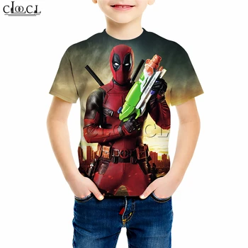 

Superhero Deadpool T Shirts Boy Girl 3D Print Classic Movie Casual Sweatshirt Baby Funny Hippie Hipster Short Sleeve Kids Tops