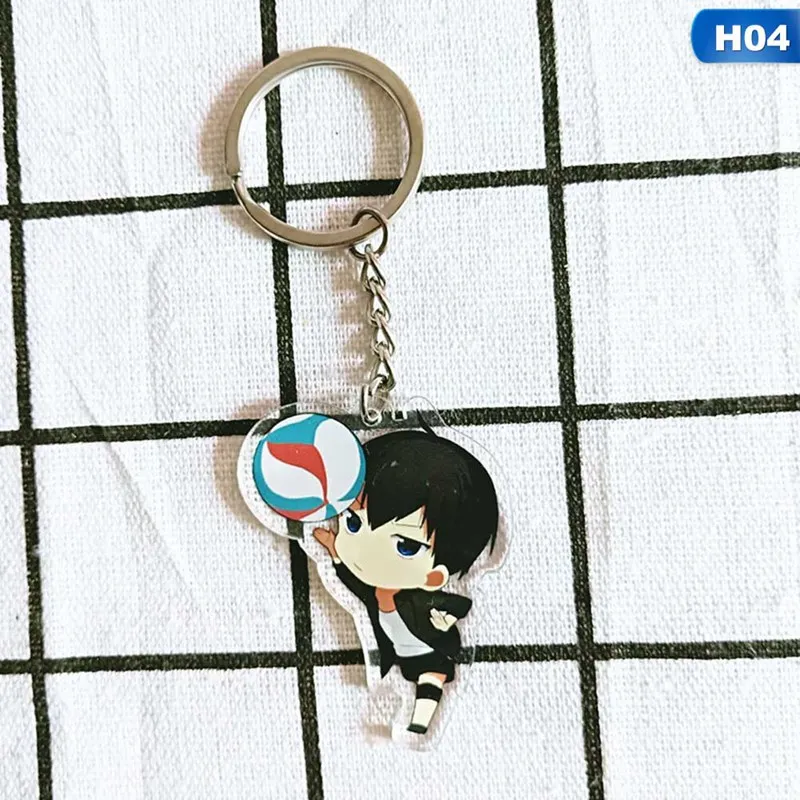 KEY5558H04 Haikyuu Hinata Syouyou косплей реквизит брелок для ключей акриловый брелок Рождество - Цвет: KEY5558H04