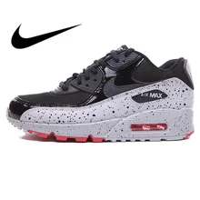 Аутентичные мужские кроссовки для бега Nike AIR MAX 90, дышащий светильник, удобные уличные кроссовки на шнуровке, Классическая Дизайнерская обувь 325213