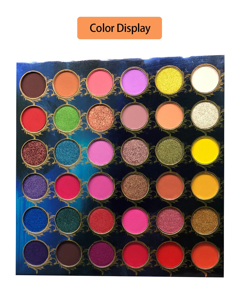 Charm Beauty Glazed 36 colors Eyeshadow Pallete Blue Mermaid Eye Makeup Shimmer Matte Glitter Make up Eye Shadow Pallette