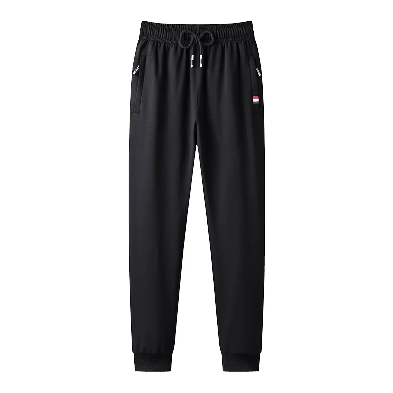 Men\'s Sweatpants Sportswear Elastic Waist Casual Cotton Track Pants Stretch Trousers Male Black Joggers Plus Size Large 5XL 8XL