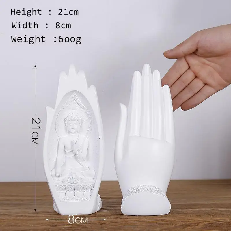Статуя Будды, 2 шт., украшение для дома, аксессуары, скульптуры для рук, Буда, Estatua, статуэтка монаха, Boeddha Tiki Escultura Ganesha