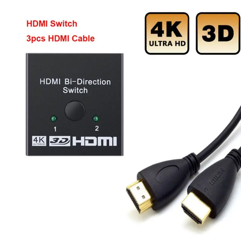 2X1/1X2 2 порта коммутатор Sup порты Ultra HD 3D 1080P для HDMI двунаправленный 4K HDMI сплиттер для PS4 Xbox коммутатор