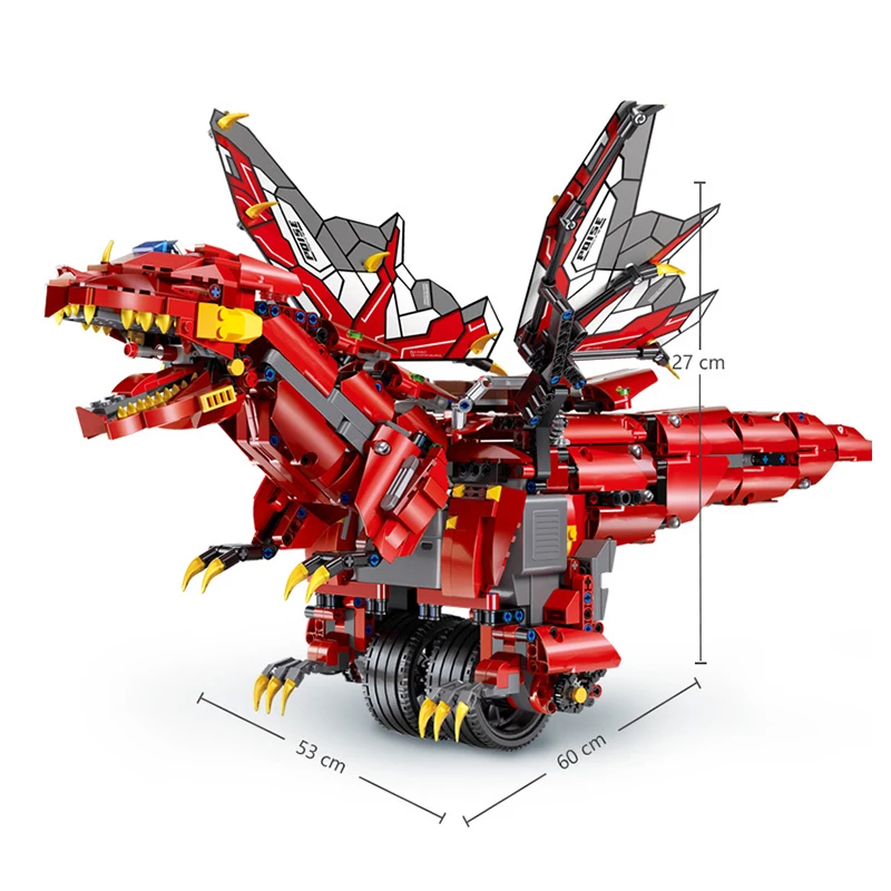 Technic динозавр серии RC автомобиль приложение Версия USB зарядка электрические динозавры строительные блоки игрушки для детей наборы