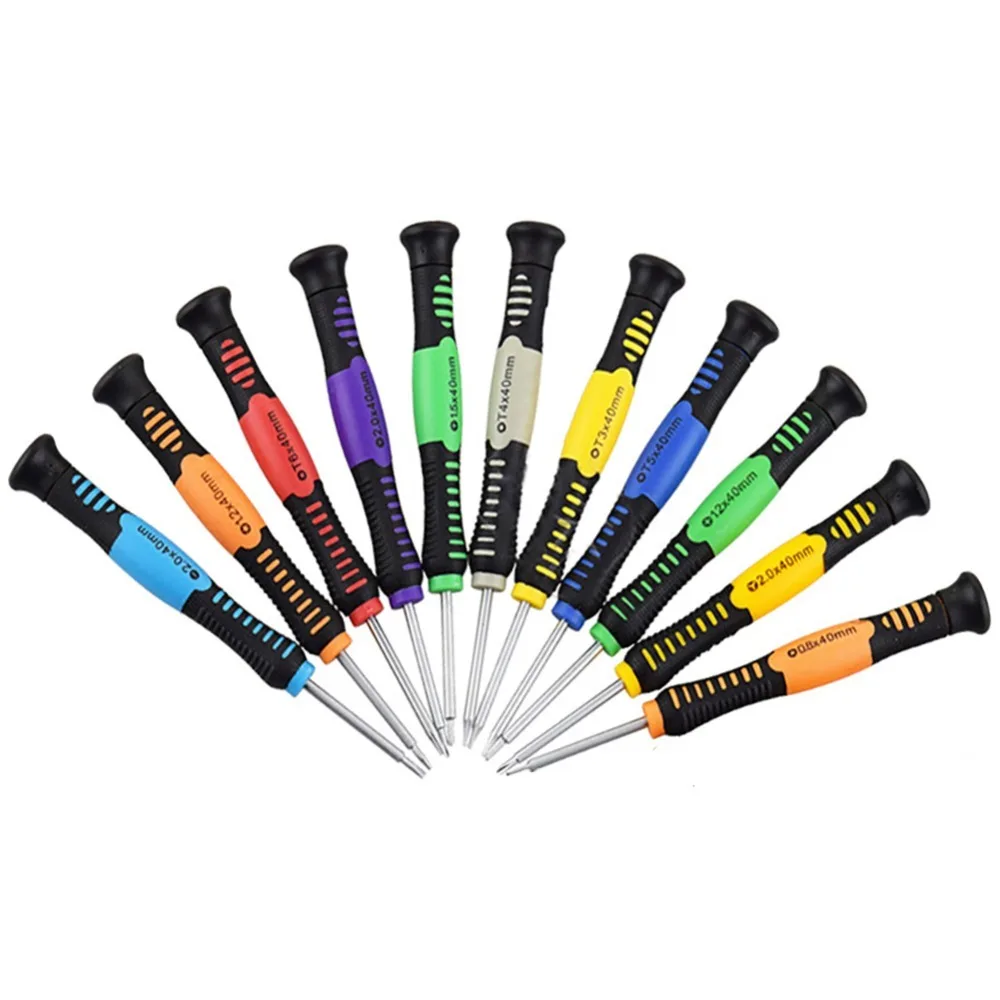 11 шт. Прецизионная отвертка P2 P5 0 8 1 2 Pentalobe T3 T4 T5 T6 Y 5 Phillips плоский для Macbook Phone X