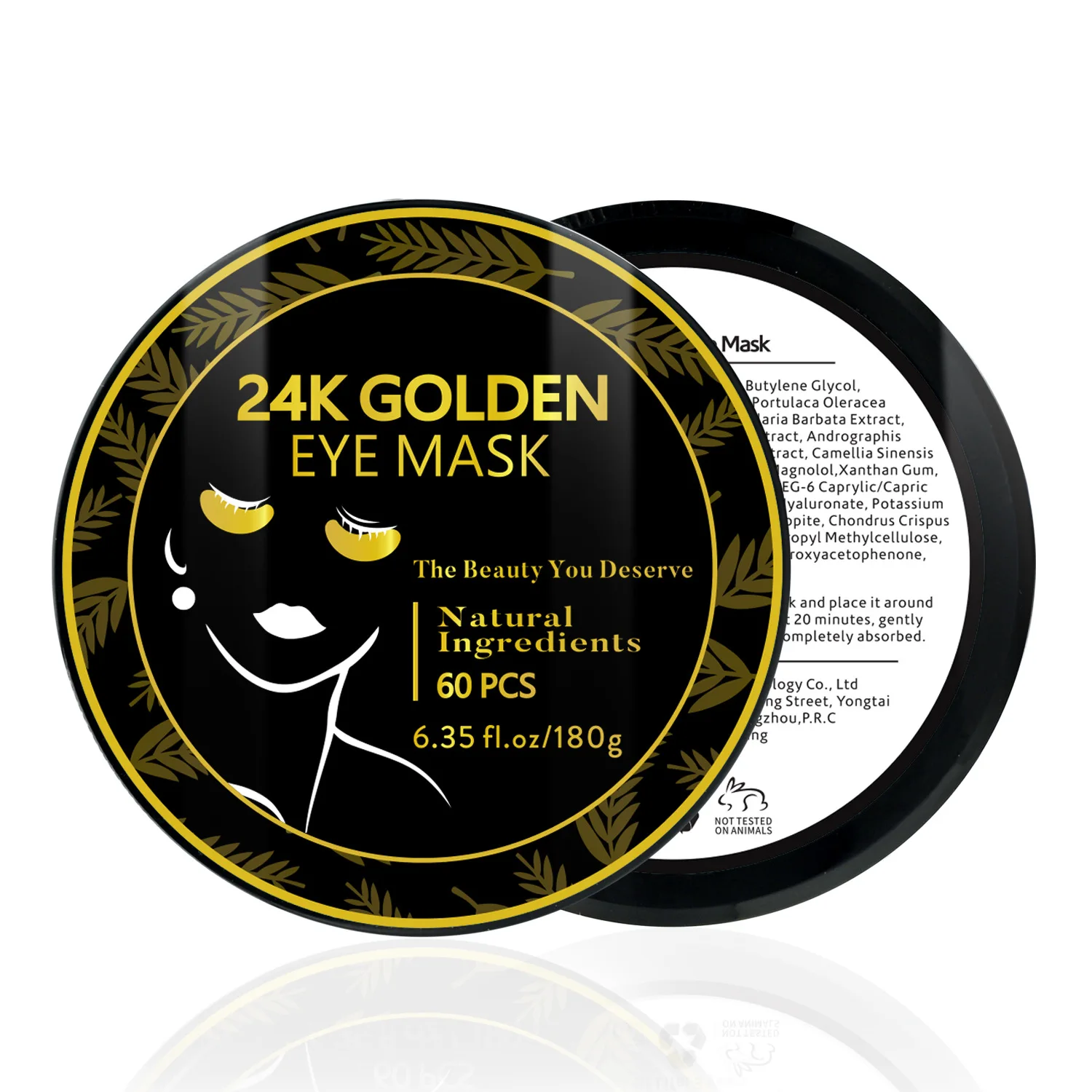 Pearl Seaweed Eye Mask Gold Repair Eyebags and Dark Circle Black 60 Pieces