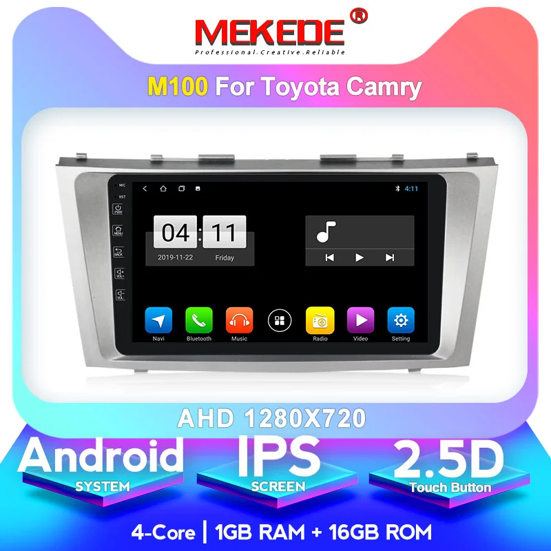 Android10. 0 ips Разделение Экран 4glte 2din автомобильный мультимедийный плеер для Toyota Camry 2007 2008 2009 2010 2011 4G+ 64G Bulit в Carplay