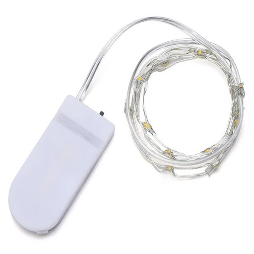 2M 20 LED Button Battery Copper Wire Lights Holiday Decoration Lights Christmas Wedding Friends Party RGB Multi-color Optional