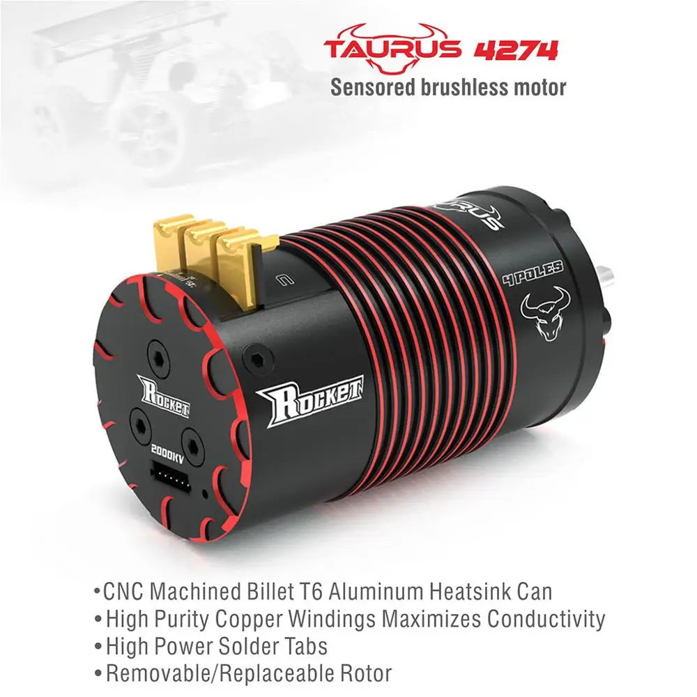 4274 2650KV 1/8 RC Motore Brushless 4 Poli Per Passeggino Auto - Foto 14