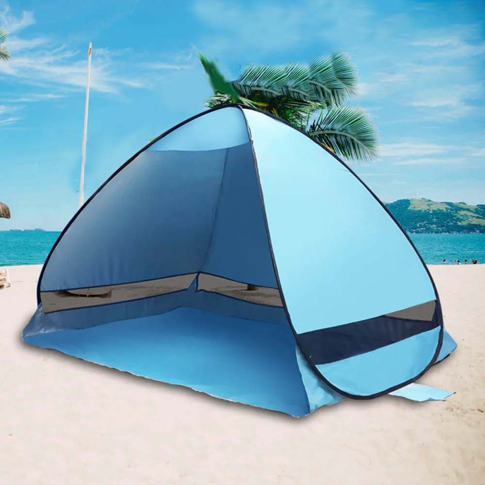 Automatic Beach Tent Camping Shelters UV Protection Pop Up Sun Shade